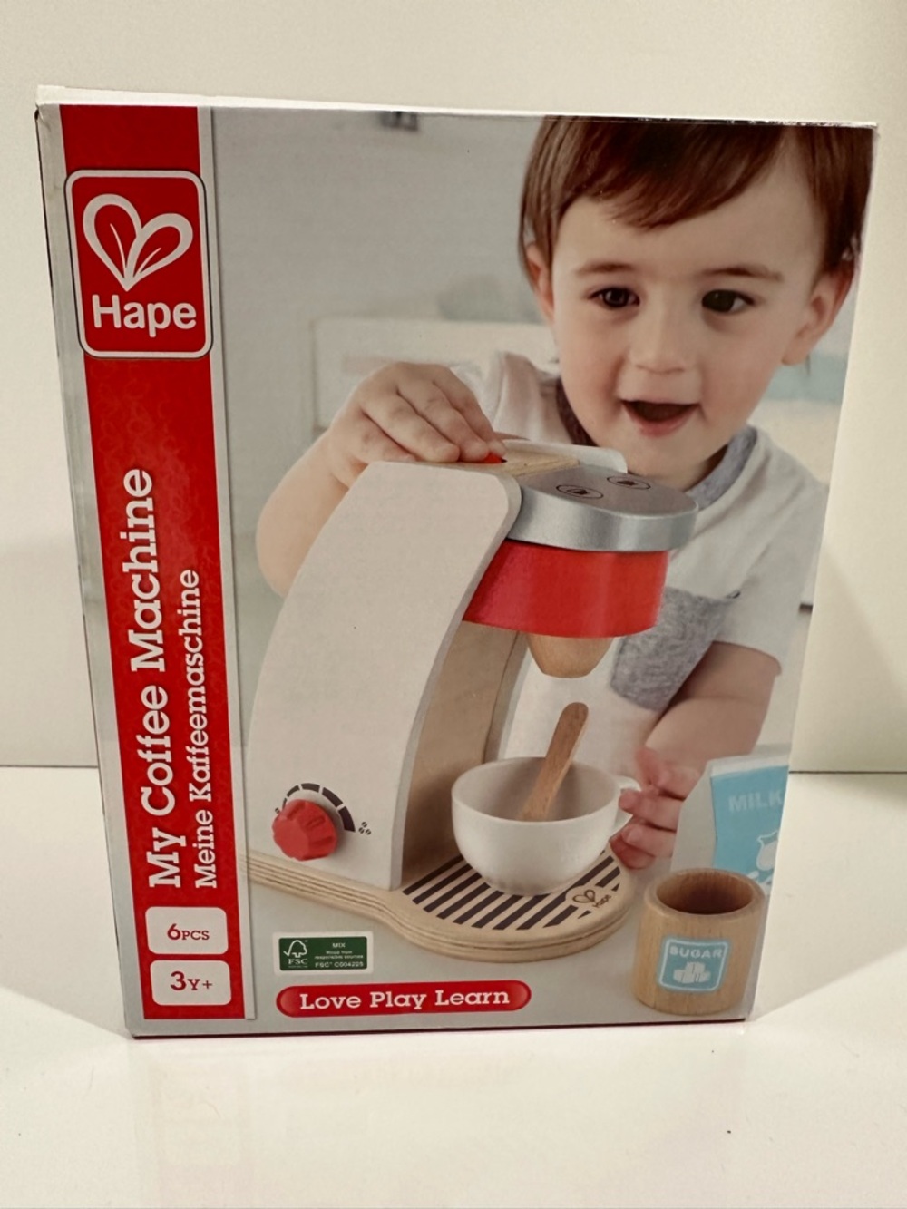 New Hape My Coffee Machine Wooden Playset with Accessories Complete